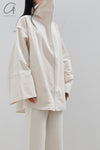 SWAYINGKNIT Oversized trench coat SW22AW1T95 warm white